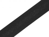 Textillux.sk - produkt Šikmý prúžok bavlnený šírka 30 mm zažehlený - 2 (21) čierna