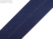 Textillux.sk - produkt Šikmý prúžok bavlnený šírka 30mm zažehlený  - 529 753 modrá temná