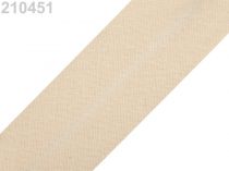 Textillux.sk - produkt Šikmý prúžok bavlnený šírka 30mm zažehlený  - 210 451 krémová
