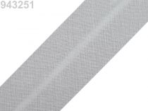 Textillux.sk - produkt Šikmý prúžok bavlnený šírka 30mm zažehlený  - 943 251 šedá svetlá