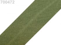 Textillux.sk - produkt Šikmý prúžok bavlnený šírka 30mm zažehlený  - 700 472 khaki