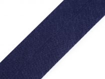 Textillux.sk - produkt Šikmý prúžok bavlnený šírka 40 mm zažehlený - 529 753 modrá temná