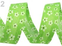 Textillux.sk - produkt Šikmý prúžok šírka 20 mm polyesterové kvety