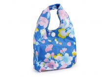 Textillux.sk - produkt Skladacia nákupná taška 35x35 cm pevná - 14 modrá kvety