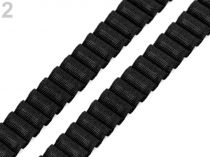 Textillux.sk - produkt Skladaná guma šírka 10 mm - 2 (12 mm) čierna