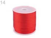 Textillux.sk - produkt Šnúra Ø2mm saténová  - 14 červená