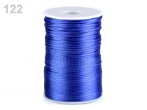 Textillux.sk - produkt Šnúra Ø2mm saténová  - 122 modrá kobaltová