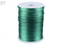 Textillux.sk - produkt Šnúra Ø2mm saténová  - 87 (126) zelený tyrkys tmavý