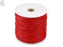 Textillux.sk - produkt Šnúra bavlnená Ø0,8 mm voskovaná - 6 červená svetlá