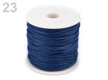 Textillux.sk - produkt Šnúra bavlnená Ø1 mm voskovaná - 23 modrá tm.