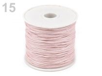 Textillux.sk - produkt Šnúra bavlnená Ø1 mm voskovaná - 15 ružová najsv.