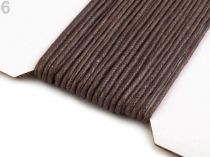 Textillux.sk - produkt Šnúra bavlnená Ø2 mm voskovaná - 6 čokoládová