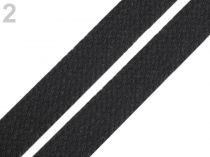 Textillux.sk - produkt Šnúra bavlnená plochá šírka 12-15 mm - 2 čierna