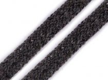 Textillux.sk - produkt Šnúra / knot šírka 10 mm plochý - 5 šedá kalná