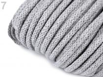Textillux.sk - produkt Šnúra / priadza Ø5 mm - 7 /002 šedá najsvetlejšia