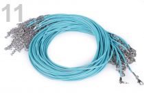 Textillux.sk - produkt Šnúrka pletená s karabinkou dĺžka 45cm - 11 modrá svetlá