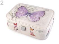 Textillux.sk - produkt Šperkovnica motýľ 7x14x22 cm - 2 fialová lila