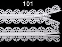 Špirálový zips šírka 3 mm dĺžka 16 cm čipkový