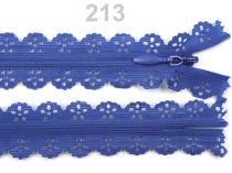 Textillux.sk - produkt Špirálový zips šírka 3 mm dĺžka 16 cm čipkový - 213 Dazzling Blue