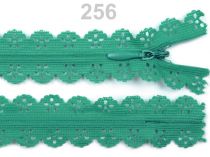 Textillux.sk - produkt Špirálový zips šírka 3 mm dĺžka 16 cm čipkový - 256 Leprechaun