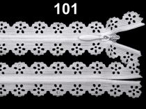Špirálový zips šírka 3 mm dĺžka 18 cm čipkový