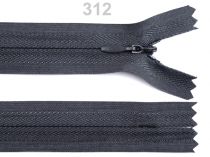 Textillux.sk - produkt Špirálový zips skrytý šírka  3 mm dĺžka 16 cm - 312 Dark Shadow