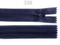 Textillux.sk - produkt Špirálový zips skrytý šírka 3 mm dĺžka 35 cm Dederon - 330 modrá tmavá