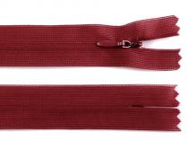 Textillux.sk - produkt Špirálový zips skrytý šírka 3 mm dĺžka 35 cm Dederon - 178 bordó