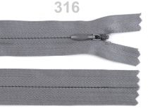 Textillux.sk - produkt Špirálový zips skrytý šírka 3 mm dĺžka 40 cm - 316 šedá