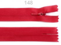 Textillux.sk - produkt Špirálový zips skrytý šírka 3 mm dĺžka 50 cm Dederon - 148 červená