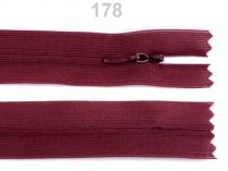 Textillux.sk - produkt Špirálový zips skrytý šírka 3 mm dĺžka 50 cm Dederon - 178 bordó