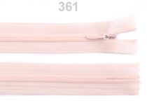 Textillux.sk - produkt Špirálový zips skrytý šírka 3 mm dĺžka 55 cm Dederon - 361 telová svetlá