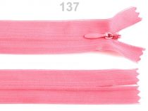 Textillux.sk - produkt Špirálový zips skrytý šírka 3 mm dĺžka 60 cm Dederon - 137 ružová str.