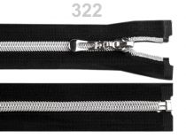 Textillux.sk - produkt Špirálový zips so striebornými zúbkami šírka 7 mm dĺžka 55 cm - 322 čierna