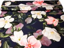 Textillux.sk - produkt Spoločenská kostýmovka biele a ružové magnólie 145 cm
