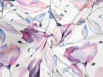 Textillux.sk - produkt Spoločenská kostýmovka fialový rozkvitnutý kvet 150 cm - 1- fialový rozkvitnutý kvet, biela