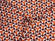 Textillux.sk - produkt Spoločenská kostýmovka hnedý geometrický vzor 150 cm - 1- hnedý geometrický vzor, hnedá