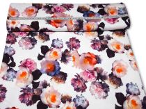 Textillux.sk - produkt Spoločenská látka jemné kvety na bielom podklade 150 cm