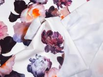 Textillux.sk - produkt Spoločenská látka jemné kvety na bielom podklade 150 cm