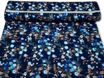Textillux.sk - produkt Spoločenská látka modré kvety v tme 150 cm