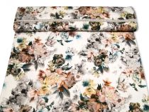 Textillux.sk - produkt Spoločenská látka šedo-pastelové kvety 150 cm