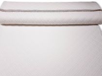 Textillux.sk - produkt Spoločenská látka žakard biele kosoštvorce 150 cm