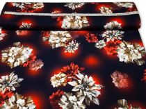 Textillux.sk - produkt Spoločenská šatovka béžový kvet na bordovom 145 cm