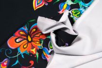 Textillux.sk - produkt Spoločenská šatovka jednostranná bordúra maľovaný mak 150 cm