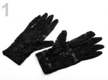 Spoločenské rukavice 21 cm čipkové