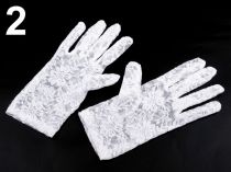 Textillux.sk - produkt Spoločenské rukavice 21 cm čipkové - 2 biela