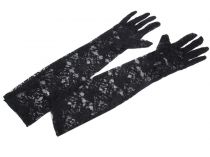 Spoločenské rukavice 43 cm čipkové