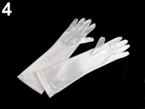 Textillux.sk - produkt Spoločenské saténové rukavice 40 cm, 60 cm - 4 (40 cm) biela