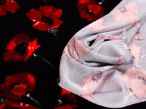 Textillux.sk - produkt Spoločenský úplet červené kvety 150cm