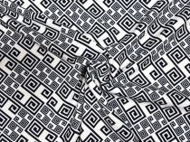 Spoločenský úplet čierno-biely labyrint 145 cm
